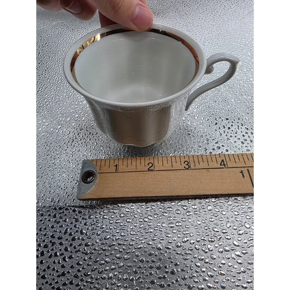 Wawel 56 Gold Rimmed Porcelain Teacup & Saucer‎ Set